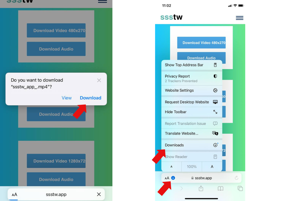 Click Download